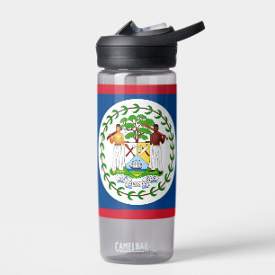 Wasserflasche mit Flagge von Belize Trinkflasche