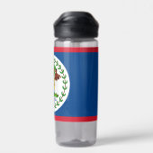 Wasserflasche mit Flagge von Belize Trinkflasche (Rückseite)