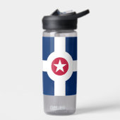 Wasserflasche mit Flagge von Indianapolis, USA Trinkflasche (Links)