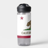 Wasserflasche mit Flagge von Kalifornien Staat, US Trinkflasche (Vorderseite)