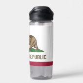 Wasserflasche mit Flagge von Kalifornien Staat, US Trinkflasche (Rückseite)