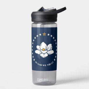 Wasserflasche mit Flagge von Mississippi, USA Trinkflasche