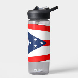 Wasserflasche mit Flagge von Ohio, USA Trinkflasche