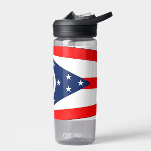 Wasserflasche mit Flagge von Ohio, USA Trinkflasche
