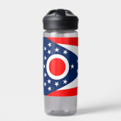 Wasserflasche mit Flagge von Ohio, USA Trinkflasche (Vorderseite)