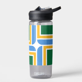 Wasserflasche mit Flagge von Portland City, USA Trinkflasche