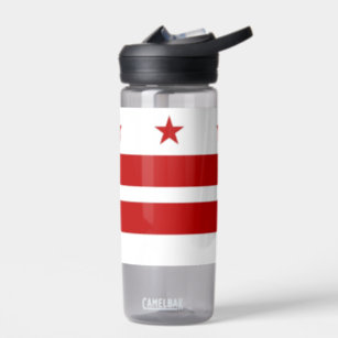 Wasserflasche mit Flagge von Washington DC, USA Trinkflasche