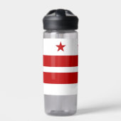 Wasserflasche mit Flagge von Washington DC, USA Trinkflasche (Vorderseite)