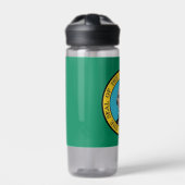 Wasserflasche mit Flagge von Washington, USA Trinkflasche (Vorderseite)