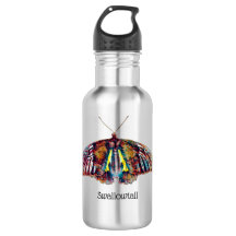 Wasserflasche mit Frack Schmetterling