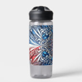 Wasserflasche mit französischem Farbdesign Trinkflasche (Vorderseite)