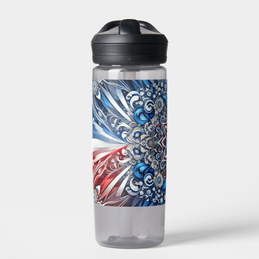 Wasserflasche mit französischem Farbdesign Trinkflasche (Vorderseite)