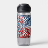 Wasserflasche mit französischem Farbdesign Trinkflasche (Rückseite)