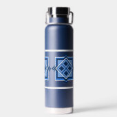 Wasserflasche mit geometrischem Quadrat Trinkflasche (Rückseite)