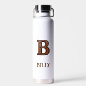 Wasserflasche mit geprägtem Leder Western Monogram Trinkflasche (Rückseite)