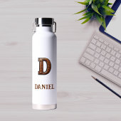 Wasserflasche mit geprägtem Leder Western Monogram Trinkflasche