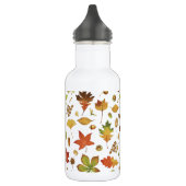 Wasserflasche mit Herbstlaub und Namen (Links)