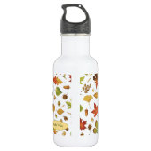 Wasserflasche mit Herbstlaub und Namen (Rückseite)
