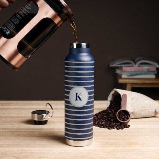 Wasserflasche mit individuellem Monogramm Trinkflasche (Kaffee)