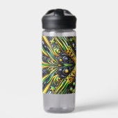 Wasserflasche mit jamaikanischem Farbdesign Trinkflasche (Vorderseite)