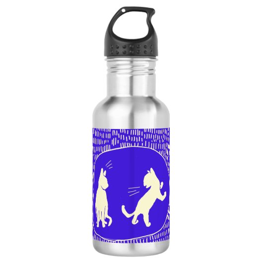 Wasserflasche mit Katzen-Design (Vorderseite)