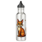 Wasserflasche mit Katzendesign und Slogan für Papa Edelstahlflasche (Links)
