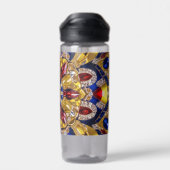 Wasserflasche mit kolumbianischer Farbgestaltung Trinkflasche (Rückseite)