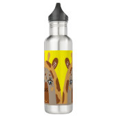 Wasserflasche mit komischer Giraffe Edelstahlflasche (Links)