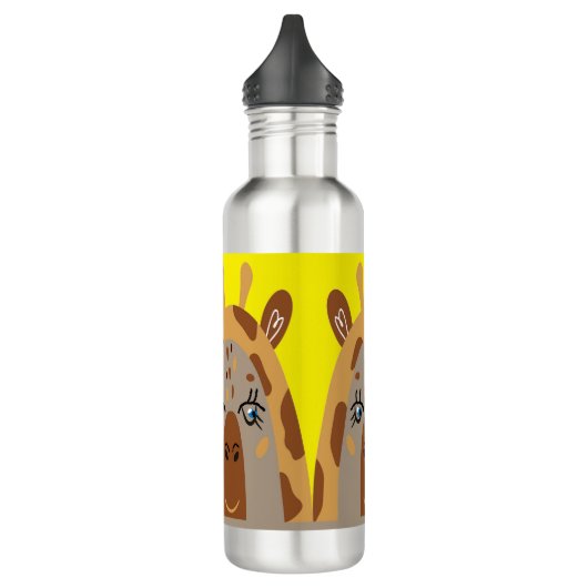 Wasserflasche mit komischer Giraffe Edelstahlflasche (Links)