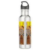 Wasserflasche mit komischer Giraffe Edelstahlflasche (Rückseite)