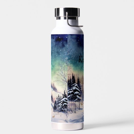 Wasserflasche mit Landschaftlichen Wintergärten & Trinkflasche (Links)