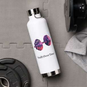 Wasserflasche mit Motivationsspruch 'Built Over Ti Trinkflasche