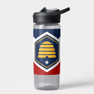 Wasserflasche mit neuer Flagge von Utah, USA Trinkflasche