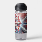 Wasserflasche mit norwegischer Farbgestaltung Trinkflasche (Rückseite)