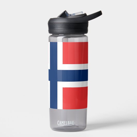 Wasserflasche mit norwegischer Flagge Trinkflasche (Links)
