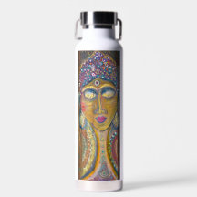 Wasserflasche mit origineller Kunst des Femininen