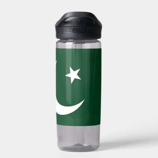 Wasserflasche mit pakistanischer Flagge Trinkflasche (Rückseite)