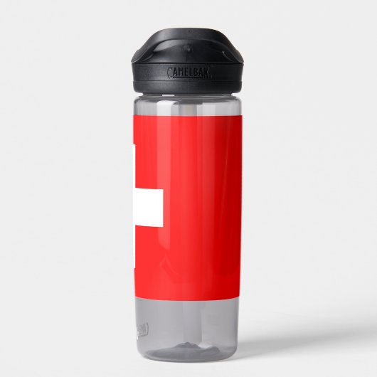 Wasserflasche mit Schweizer Flagge Trinkflasche (Rückseite)