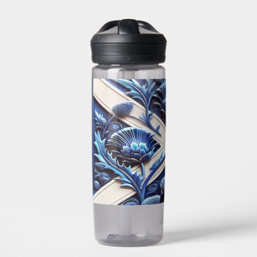 Wasserflasche mit Scottish Thistles Design Trinkflasche (Vorderseite)