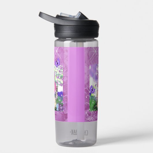 Wasserflasche mit trendy Young Girl mit Butterfl Trinkflasche (Rechts)