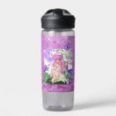 Wasserflasche mit trendy Young Girl mit Butterfl Trinkflasche (Vorderseite)