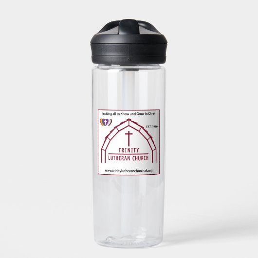 Wasserflasche mit Trinity-Logo Trinkflasche (Vorderseite)