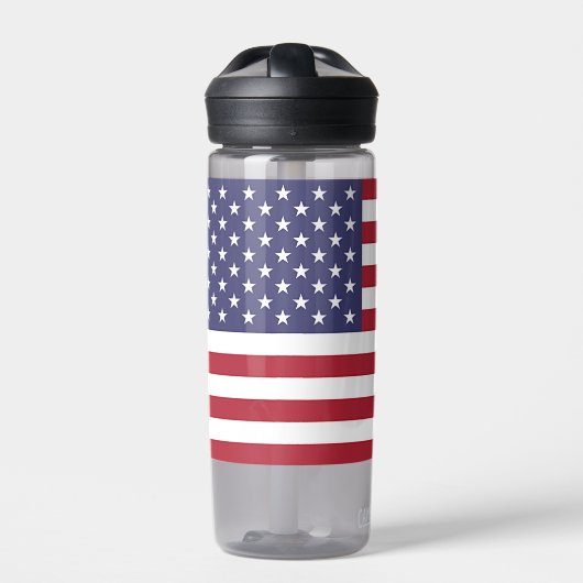 Wasserflasche mit US-Flagge Trinkflasche (Vorderseite)