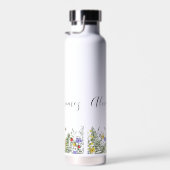 Wasserflasche mit Wasserfarben-Wildblumen-Monogram Trinkflasche (Rechts)