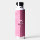 Wasserflasche - Monogramm rosa Marmor Zwei Tone Trinkflasche (Links)