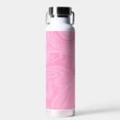 Wasserflasche - Monogramm rosa Marmor Zwei Tone Trinkflasche (Vorne)