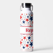 Wasserflasche Patriotische Sterne Republikanisch Trinkflasche (Vorne)