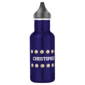 Wasserflasche, Personalisiert, Baseball, blau Trinkflasche (Links)