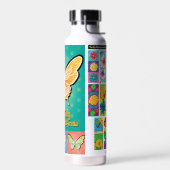 Wasserflasche - Pop Schmetterlinge - Buellton.Art Trinkflasche (Links)