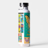 Wasserflasche - Pop Schmetterlinge - Buellton.Art Trinkflasche (Rechts)